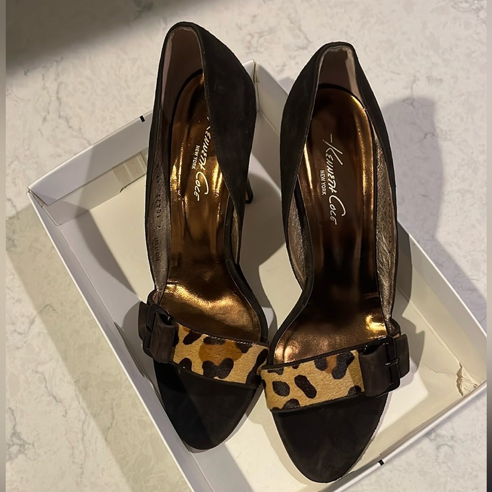 Kenneth Cole Animal Print High (3-3.9 in) Heel Height | Size: 11W